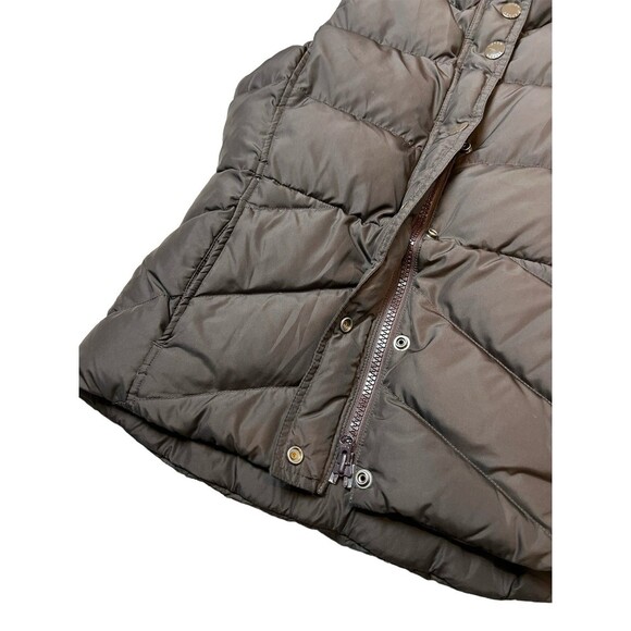 J.crew chocolate brown puffer vest size small - Picture 3 of 9